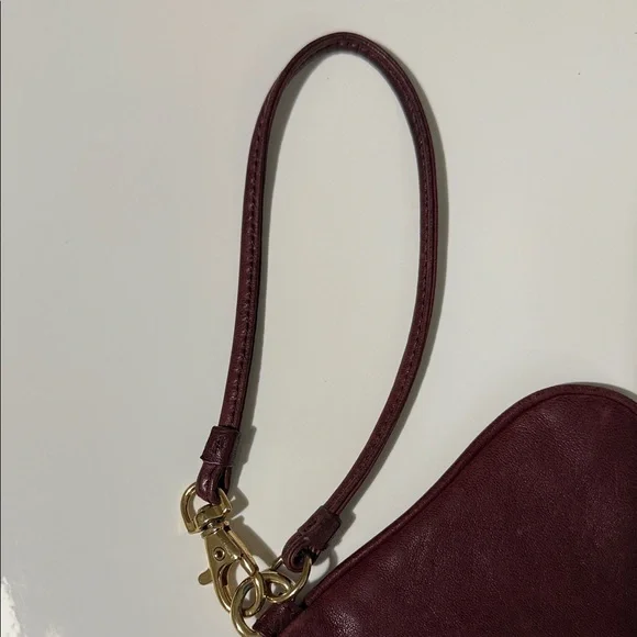 Tory Burch Dark Red Leather Wristlet - Picture 16 of 16